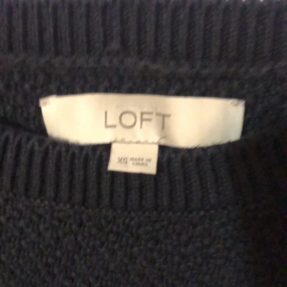 Loft Black 3/4 Sleeve Sweater Top - Picture 2 of 9